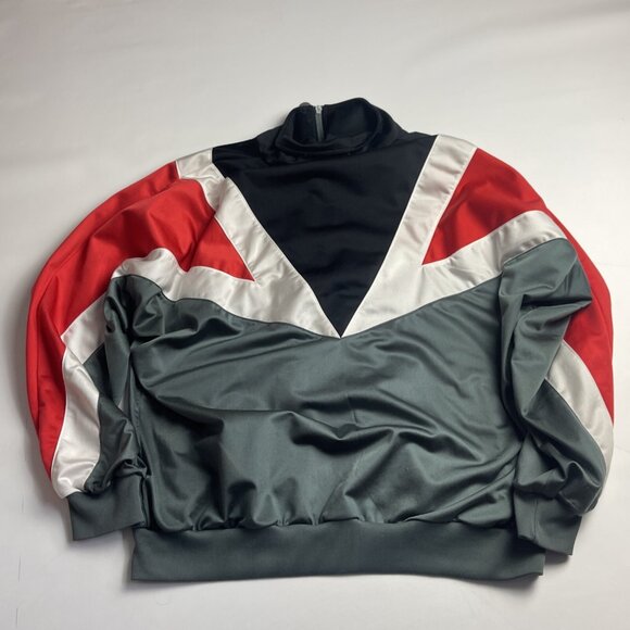 Vintage Adidas Trefoil Logo Track Jacket Mens L Red Black Grey White 80s 90s - Picture 13 of 13